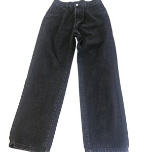 SHEIN Petite S Womens Black Jeans Wide Leg High Rise Denim Casual Pants EUC